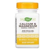 Nature's Way, Calcium & Magnesium Mineral Complex, 100 Capsules