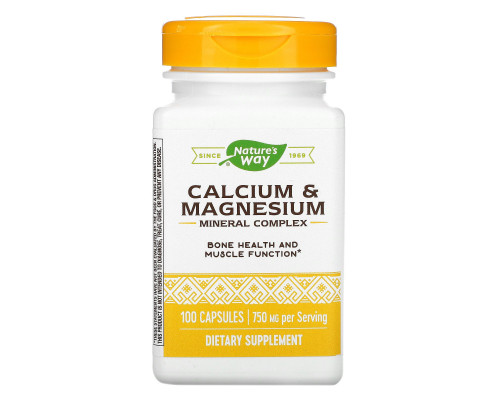 Nature's Way, Calcium & Magnesium Mineral Complex, 100 Capsules Nature's Way, Calcium & Magnesium Mineral Complex, 100 Capsules