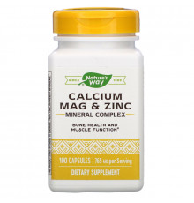 Nature's  Way, Calcium Mag & Zinc Mineral Complex, 100 Capsules
