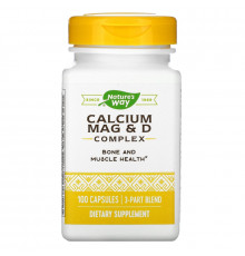 Nature's Way, Calcium Mag & D Complex, 100 Capsules