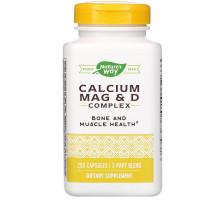 Nature's Way, Комплекс магния, кальция и витамина D, 250 капсул