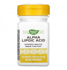 Nature's Way, Alpha Lipoic Acid, 600 mg, 60 Capsules