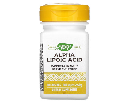 Nature's Way, Alpha Lipoic Acid, 600 mg, 60 Capsules Nature's Way, Alpha Lipoic Acid, 600 mg, 60 Capsules
