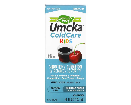 Nature's Way, Umcka, ColdCare, Kids, For Ages 6 & Up, Cherry , 4 fl oz (120 ml) Nature's Way, Umcka, ColdCare, Kids, For Ages 6 & Up, Cherry , 4 fl oz (120 ml)