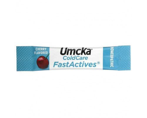 Детское здоровье Umcka, Kids ColdCare, FastActives, For Ages 6 and UP, Cherry, 10 Powder Packets, 0.024 oz (0.7 g) Each Детское здоровье Umcka, Kids ColdCare, FastActives, For Ages 6 and UP, Cherry, 10 Powder Packets, 0.024 oz (0.7 g) Each