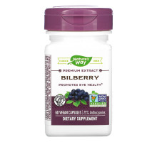 Nature's Way, Bilberry Standardized, 60 Veg Capsules