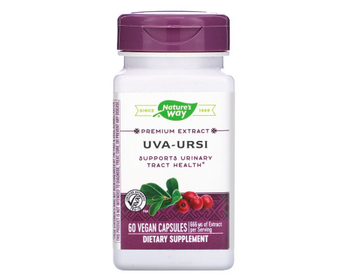 Nature's Way, Толокнянка, стандартизированная, 60 капсул Nature's Way, Толокнянка, стандартизированная, 60 капсул
