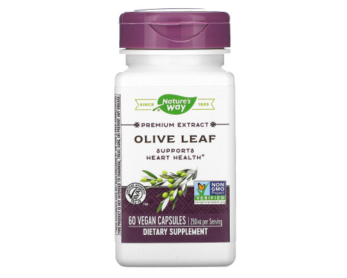 Nature's Way, Оливковые листья, стандартизированные, 60 капсул Nature's Way, Оливковые листья, стандартизированные, 60 капсул