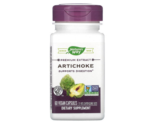 Nature's Way, Артишок, стандартизированный, 60 капсул Nature's Way, Артишок, стандартизированный, 60 капсул