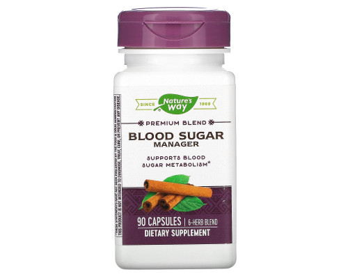 Nature's Way, Сахар крови, 90 капсул в растительной оболочке Nature's Way, Сахар крови, 90 капсул в растительной оболочке