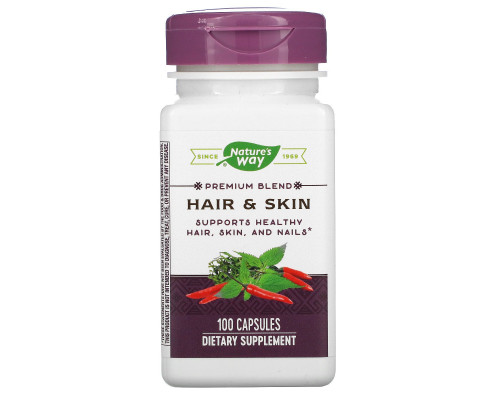 Nature's Way, Hair & Skin, С глюкозамином и метил сульфонил метаном, 100 капсул Nature's Way, Hair & Skin, С глюкозамином и метил сульфонил метаном, 100 капсул