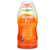 Wellesse Premium Liquid Supplements Витамин D3 натуральный кус вишни 1000 МЕ 16 жидких унций (480 мл)