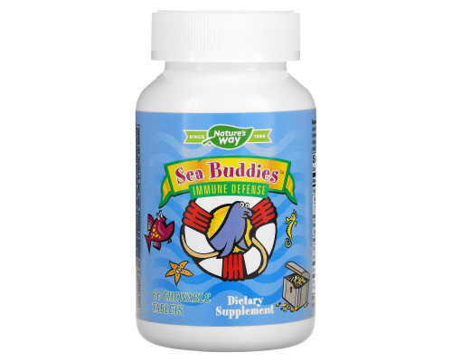 Enzymatic Therapy Sea Buddies Защита иммунитета 60 жевательных таблеток с черникой Enzymatic Therapy Sea Buddies Защита иммунитета 60 жевательных таблеток с черникой