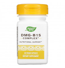 Enzymatic Therapy, DMG-B15+, энергия, 60 капсул на растительной основе