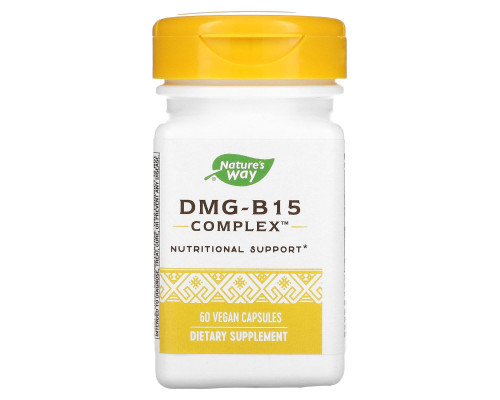 Enzymatic Therapy, DMG-B15+, энергия, 60 капсул на растительной основе Enzymatic Therapy, DMG-B15+, энергия, 60 капсул на растительной основе