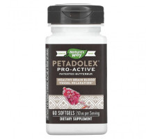 Растительные экстракты и настойки Nature's Way, PETADOLEX, Pro-Active, белокопытник для здоровья вен, 50 мг , 60 капсул