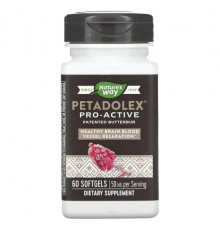 Растительные экстракты и настойки Nature's Way, PETADOLEX, Pro-Active, белокопытник для здоровья вен, 50 мг , 60 капсул