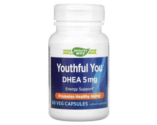 Nature's Way, Youthful You, DHEA, 5 mg, 60 Veg Capsules Nature's Way, Youthful You, DHEA, 5 mg, 60 Veg Capsules