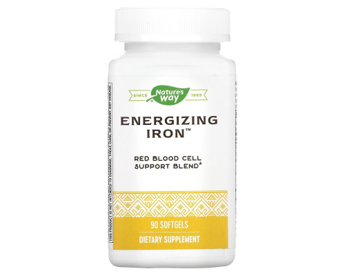 Enzymatic Therapy Energizing Iron двойная формула железа 90 желатиновых капсул Enzymatic Therapy Energizing Iron двойная формула железа 90 желатиновых капсул