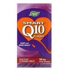 Коэнзим Q10 Nature's Way, Smart Q10, апельсин, 100 мг, 30 жевательных таблеток