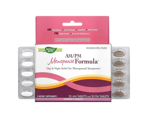Enzymatic Therapy AM/PM Формула менопаузы Формула для женщин 60 таблеток Enzymatic Therapy AM/PM Формула менопаузы Формула для женщин 60 таблеток