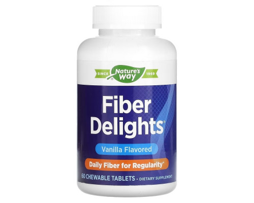 Nature's Way, Fiber Delights, Vanilla , 60 Chewable Tablets Nature's Way, Fiber Delights, Vanilla , 60 Chewable Tablets