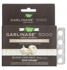 Enzymatic Therapy, Пищевая добавка Garlinase 5000, 100 таблеток с энтеросолюбильным покрытием