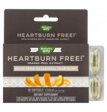 Enzymatic Therapy, Heartburn Free!, 10 гелевых капсул