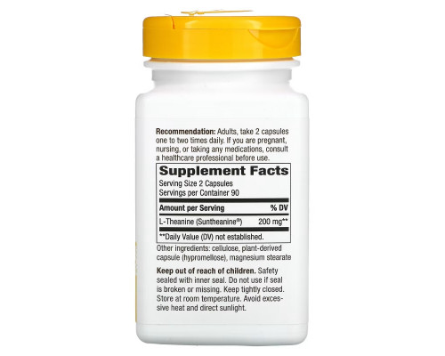 Enzymatic Therapy, L-теанин, 180 вегетарианских капсул Enzymatic Therapy, L-теанин, 180 вегетарианских капсул