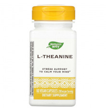 Аминокислоты Nature's Way, L-теанин, 60 растительных капсул