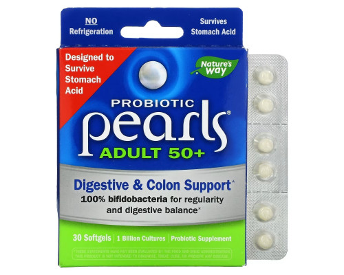 Enzymatic Therapy Пробиотик Pearls для взрослых 50+ 30 капсул Enzymatic Therapy Пробиотик Pearls для взрослых 50+ 30 капсул