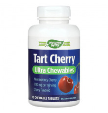 Фрукты и ягоды Nature's Way, Tart Cherry, Ultra Chewable, вишня, 400 мг, 90 жевательных таблеток