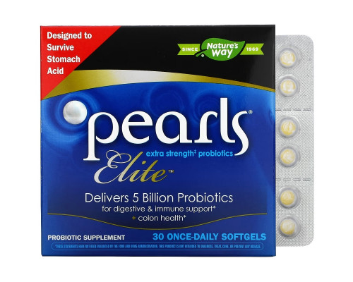 Enzymatic Therapy Pearls Elite Высокоэффективные пробиотики 30 капсул для приема по одной капсуле в день