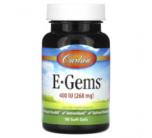 Витамин Е Carlson, E-Gems, 268 мг (400 МЕ), 90 мягких таблеток