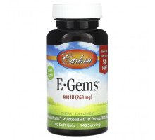 Витамин Е Carlson, E-Gems, 268 мг (400 МЕ), 140 мягких таблеток