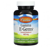 Витамин Е Carlson, Gamma E-Gems, 465 мг, 120 мягких таблеток