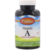 Carlson Labs, Витамин А, 25000 МЕ, 250 капсул