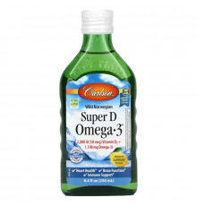 Carlson Labs, Norwegian Super D Omega·3, Natural Lemon Flavor, 8.4 fl oz (250 ml)