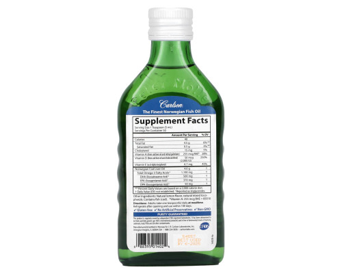 Carlson Labs, Norwegian Super D Omega·3, Natural Lemon Flavor, 8.4 fl oz (250 ml) Carlson Labs, Norwegian Super D Omega·3, Natural Lemon Flavor, 8.4 fl oz (250 ml)