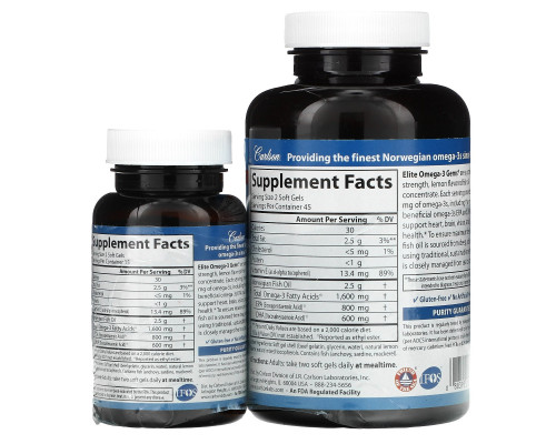 Carlson Labs, Поймано в диких условиях, Elite Omega-3 Gems, со вкусом лимона, 1600 мг, Natural Lemon Flavor, 1,600 mg, 90 + 30 (бесплатных) мягких таблеток Carlson Labs, Поймано в диких условиях, Elite Omega-3 Gems, со вкусом лимона, 1600 мг, Natural Lemon Flavor, 1,600 mg, 90 + 30 (бесплатных) мягких таблеток
