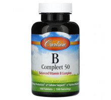 Витамины группы B Carlson, B Compleet 50, 100 таблеток