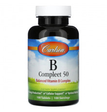 Витамины группы B Carlson, B Compleet 50, 100 таблеток