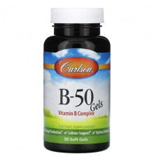 Витамины группы B Carlson, B-50, 50 мягких таблеток