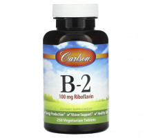 Витамины группы B Carlson, B-2, 100 мг, 250 таблеток