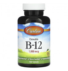 Витамины группы B Carlson, B-12, 1000 мкг, 180 таблеток