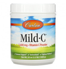 Витамин C Carlson, Mild-C, Витамин C в кристаллах, 35 унций (1000 г)