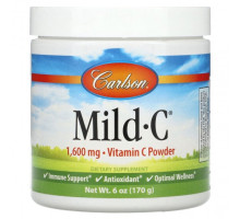 Витамин C Carlson, Mild-C, витамин C в порошке, 1600 мг, 170 г (6 унций)