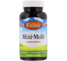 Carlson Labs, Mini-Multi, витамины и минералы, без железа, 180 таблеток