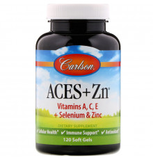 Carlson Labs, Витамины Aces + цинк, 120 мягких капсул
