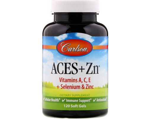 Carlson Labs, Витамины Aces + цинк, 120 мягких капсул Carlson Labs, Витамины Aces + цинк, 120 мягких капсул